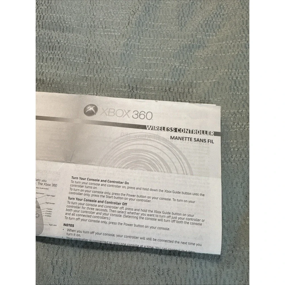 Xbox 360 Console OEM Original Replacement Instruction Manuals Setup Warranty